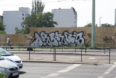 Chrome and Black Stylewriting by bros and org. This Graffiti is located in Leipzig, Germany and was created in 2012. This Graffiti can be described as Stylewriting and Street Bombing.