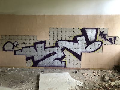 Chrome Stylewriting by Resn and WZN. This Graffiti is located in Poland and was created in 2022. This Graffiti can be described as Stylewriting and Abandoned.
