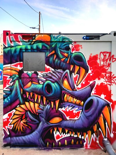 Colorful Characters by SKEMA OSP. This Graffiti is located in Lyon, France and was created in 2021.