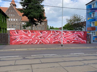 Red and White Stylewriting by Prime. This Graffiti is located in Germany and was created in 2023.