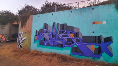 Blue and Cyan Stylewriting by Zire. This Graffiti is located in Israel and was created in 2022.
