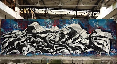 White and Black Stylewriting by Fresk. This Graffiti is located in Poznan, Poland and was created in 2021.