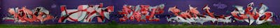 Red and Grey Stylewriting by mobar, urine, Dast, Pork, Pank, OST, ABS, RCS and TCA. This Graffiti is located in Leipzig, Germany and was created in 2014. This Graffiti can be described as Stylewriting and Wall of Fame.