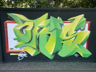 Light Green Stylewriting by Czosen1. This Graffiti is located in Warsaw, Poland and was created in 2022. This Graffiti can be described as Stylewriting, 3D and Wall of Fame.