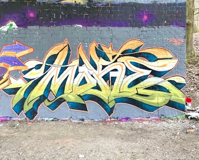 Colorful Stylewriting by MOKE. This Graffiti is located in Berlin, Germany and was created in 2021.