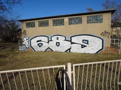 Chrome Stylewriting by 689 and 689ers. This Graffiti is located in coswig, Germany and was created in 2022. This Graffiti can be described as Stylewriting and Street Bombing.