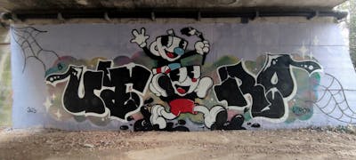 Black and White and Colorful Stylewriting by Utro. This Graffiti is located in Italy and was created in 2023. This Graffiti can be described as Stylewriting, Characters and Abandoned.