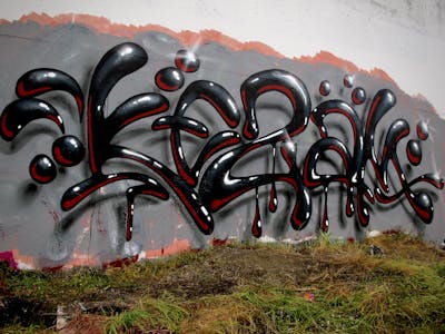 Grey and Black Stylewriting by Kezam. This Graffiti is located in Auckland, New Zealand and was created in 2022. This Graffiti can be described as Stylewriting and 3D.