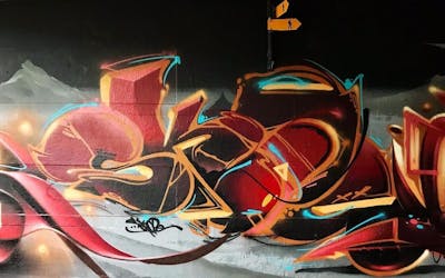 Colorful Stylewriting by SKOPE. This Graffiti is located in Switzerland and was created in 2021.