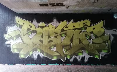 Grey and Light Green Stylewriting by BISTE. This Graffiti is located in Germany and was created in 2021. This Graffiti can be described as Stylewriting and Wall of Fame.