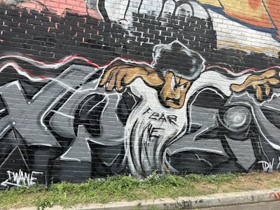 Grey and Black and Brown Stylewriting by XQIZIT. This Graffiti is located in Jamaica Queens NY, United States and was created in 2023. This Graffiti can be described as Stylewriting and Characters.