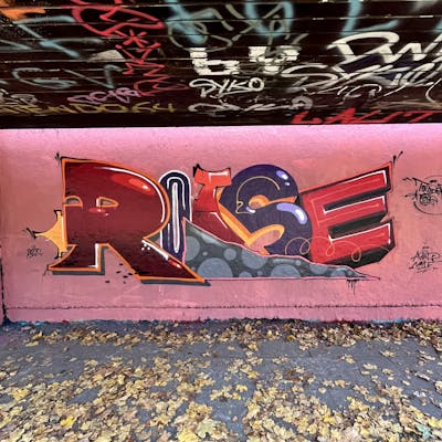 Red and Violet Stylewriting by TOESER ONE and Rotse. This Graffiti is located in Hamburg, Germany and was created in 2023.