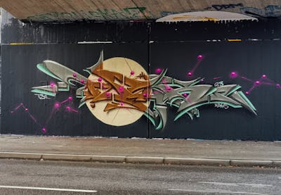 Grey and Brown and Colorful Stylewriting by TESAR. This Graffiti is located in Ingolstadt, Germany and was created in 2023.