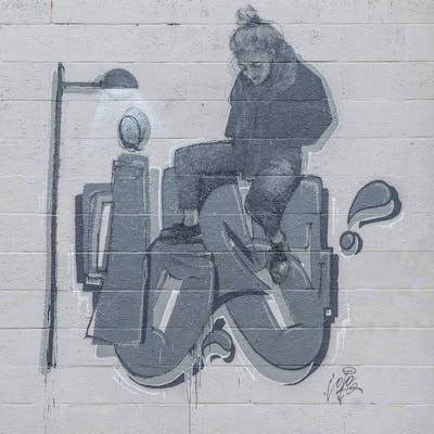 Grey Characters by Iota. This Graffiti is located in Belgium and was created in 2019. This Graffiti can be described as Characters and Stylewriting.