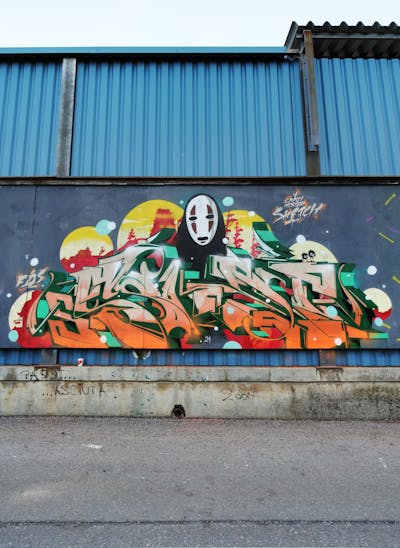Colorful Stylewriting by Crazy Mister Sketch. This Graffiti is located in Zirl, Austria and was created in 2021. This Graffiti can be described as Stylewriting, Characters and Abandoned.
