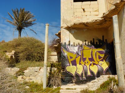 Beige and Colorful Stylewriting by Riots. This Graffiti is located in Malta and was created in 2013. This Graffiti can be described as Stylewriting and Abandoned.