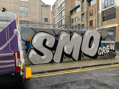Chrome and Black Stylewriting by smo__crew. This Graffiti is located in London, United Kingdom and was created in 2019.