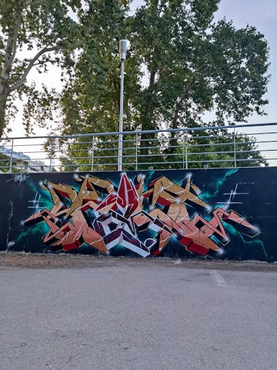 Colorful Stylewriting by Spant. This Graffiti is located in Levadia, Greece and was created in 2023.