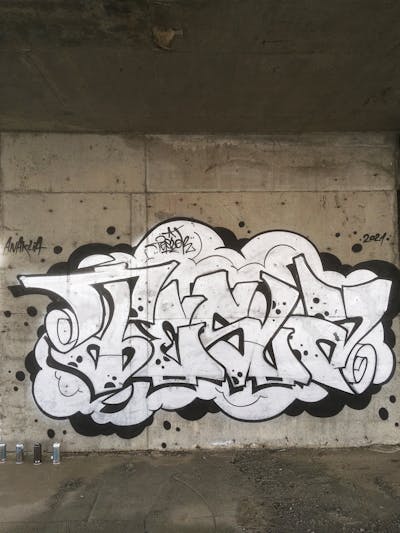 Chrome Stylewriting by Tesla. This Graffiti is located in Anaklia, Georgia and was created in 2021.