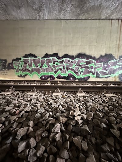 Grey and Cyan Stylewriting by Muser. This Graffiti is located in Nossen, Germany and was created in 2023. This Graffiti can be described as Stylewriting and Line Bombing.