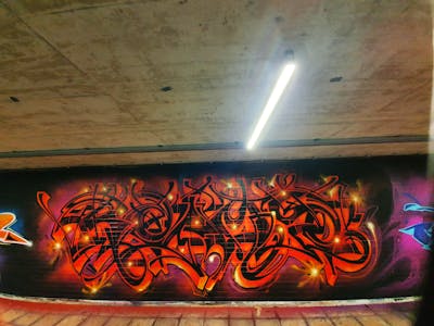 Red and Black and Yellow Stylewriting by Reims, sad and ebs. This Graffiti is located in Germany and was created in 2022. This Graffiti can be described as Stylewriting and Wall of Fame.
