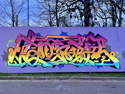 Colorful Stylewriting by Toner2. This Graffiti is located in Brussels, Belgium and was created in 2024. This Graffiti can be described as Stylewriting and Wall of Fame.