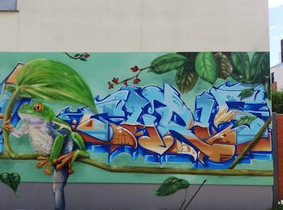 Colorful Stylewriting by Chr15. This Graffiti is located in Leipzig, Germany and was created in 2022. This Graffiti can be described as Stylewriting, Characters and Commission.