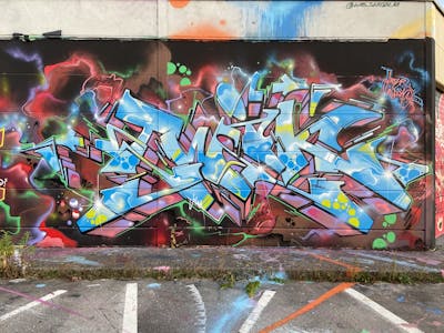 Colorful Stylewriting by TWIK. This Graffiti is located in Germany and was created in 2020. This Graffiti can be described as Stylewriting and Wall of Fame.