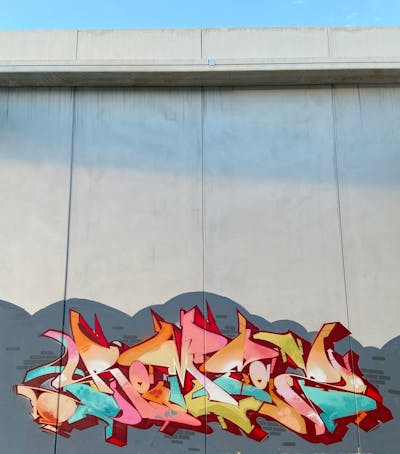 Colorful Stylewriting by Romeo2.. This Graffiti is located in Murcia, Spain and was created in 2020.