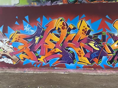 Colorful Stylewriting by Meks. This Graffiti is located in Netherlands and was created in 2021. This Graffiti can be described as Stylewriting and Wall of Fame.