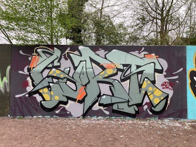 Grey and Colorful Stylewriting by Curt. This Graffiti is located in Regensburg, Germany and was created in 2024. This Graffiti can be described as Stylewriting and Wall of Fame.