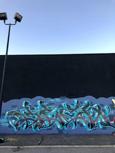 Light Blue Stylewriting by Sbek. This Graffiti is located in New York, United States and was created in 2019.