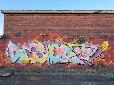Colorful Stylewriting by ebs, IMR and Das Wort. This Graffiti is located in MÜNSTER, Germany and was created in 2024. This Graffiti can be described as Stylewriting and Abandoned.