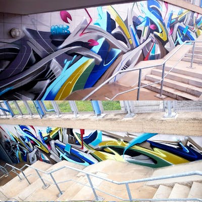 Colorful Stylewriting by angst. This Graffiti is located in Germany and was created in 2022. This Graffiti can be described as Stylewriting and 3D.