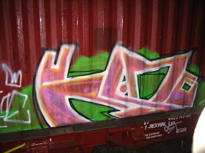 Colorful Stylewriting by urine, kafor and OST. This Graffiti is located in Delitzsch, Germany and was created in 2005.
