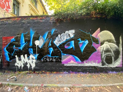 Colorful Stylewriting by Chaote.imagers. This Graffiti is located in Leipzig, Germany and was created in 2021. This Graffiti can be described as Stylewriting, Characters and Wall of Fame.