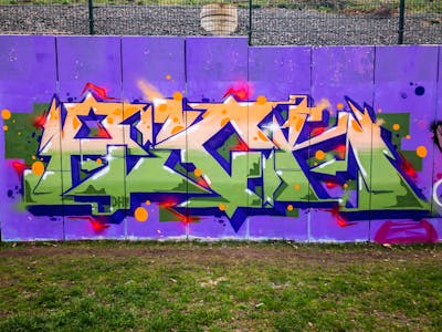 Light Green and Beige and Colorful Stylewriting by PUCK. This Graffiti is located in cologne, Germany and was created in 2023. This Graffiti can be described as Stylewriting and Wall of Fame.