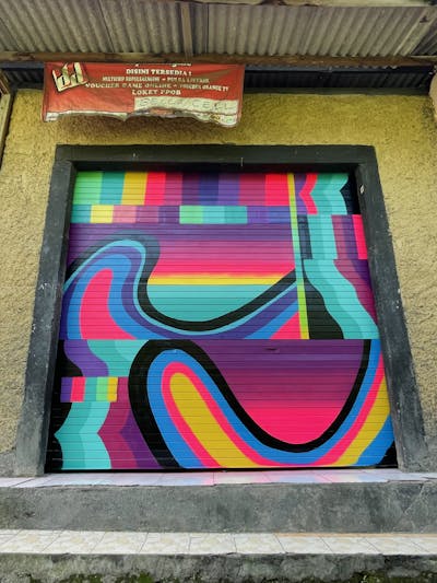 Colorful Streetart by MSOL. This Graffiti is located in Bali, Indonesia and was created in 2022.