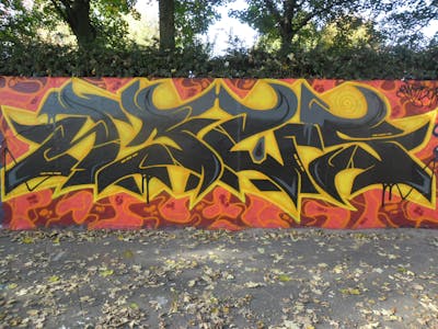 Colorful Stylewriting by News. This Graffiti is located in Tilburg, Netherlands and was created in 2014. This Graffiti can be described as Stylewriting and Wall of Fame.