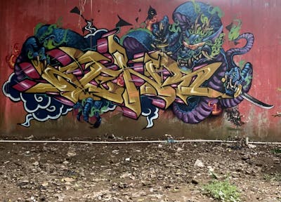Colorful Characters by Zens and Stoke. This Graffiti is located in Semarang, Indonesia and was created in 2022. This Graffiti can be described as Characters and Stylewriting.