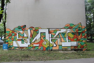 Colorful Stylewriting by SMOKI. This Graffiti is located in Zagreb, Croatia and was created in 2023. This Graffiti can be described as Stylewriting and Streetart.