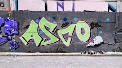 Light Green Stylewriting by Asco. This Graffiti is located in Glauchau, Germany and was created in 2020. This Graffiti can be described as Stylewriting and Characters.