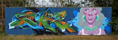 Colorful Stylewriting by Coke and Suzie. This Graffiti is located in Budapest, Hungary and was created in 2020. This Graffiti can be described as Stylewriting and Characters.