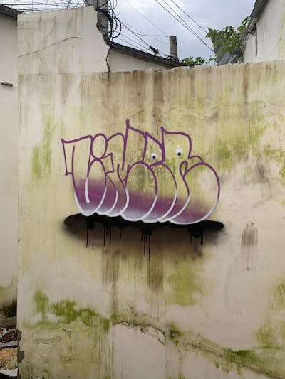 Colorful Streetart by Limer. This Graffiti is located in Ho Chi Minh City, Viet Nam and was created in 2021. This Graffiti can be described as Streetart, Throw Up and Abandoned.