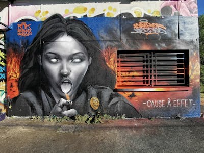 Grey and Orange Characters by ArtkorBagdad. This Graffiti is located in Rennes, France and was created in 2021. This Graffiti can be described as Characters and Streetart.