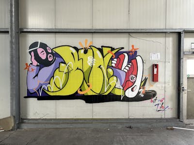 Colorful and Yellow Characters by Run. This Graffiti is located in Germany and was created in 2024. This Graffiti can be described as Characters, Stylewriting and Abandoned.