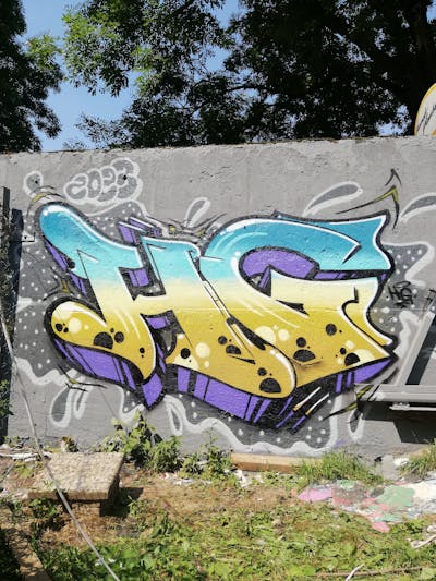 Colorful Stylewriting by HG crew and Chr15. This Graffiti is located in Zwickau, Germany and was created in 2023. This Graffiti can be described as Stylewriting and Wall of Fame.