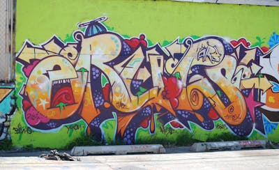 Orange and Beige and Colorful Stylewriting by Erups. This Graffiti is located in United States and was created in 2009.