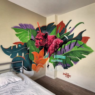 Colorful Characters by REVES ONE. This Graffiti is located in United Kingdom and was created in 2023. This Graffiti can be described as Characters and Commission.