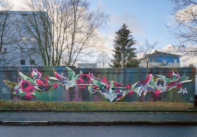 Colorful Stylewriting by Syck. This Graffiti is located in Bielefeld, Germany and was created in 2021.